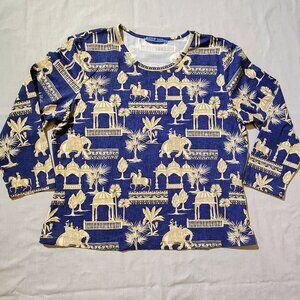 J. McLaughlin Women's XL Spandex‎ Desert Design Blouse